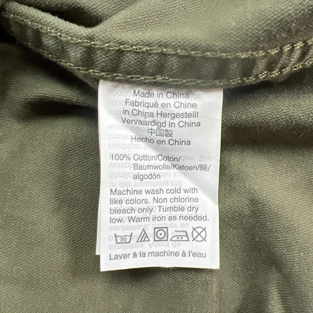 Madewell Surplus Jacket Womens Medium Green Cotton Long Sleeve Pockets Zip Up
